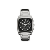Armani Exchange Men’s Quartz Silver Stainless Steel Black Dial 40mm Watch (AX2253)