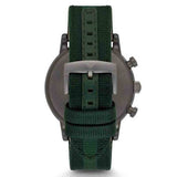 Emporio Armani Men's Quartz Green Dial 46mm Watch with Leather Strap (AR1950)