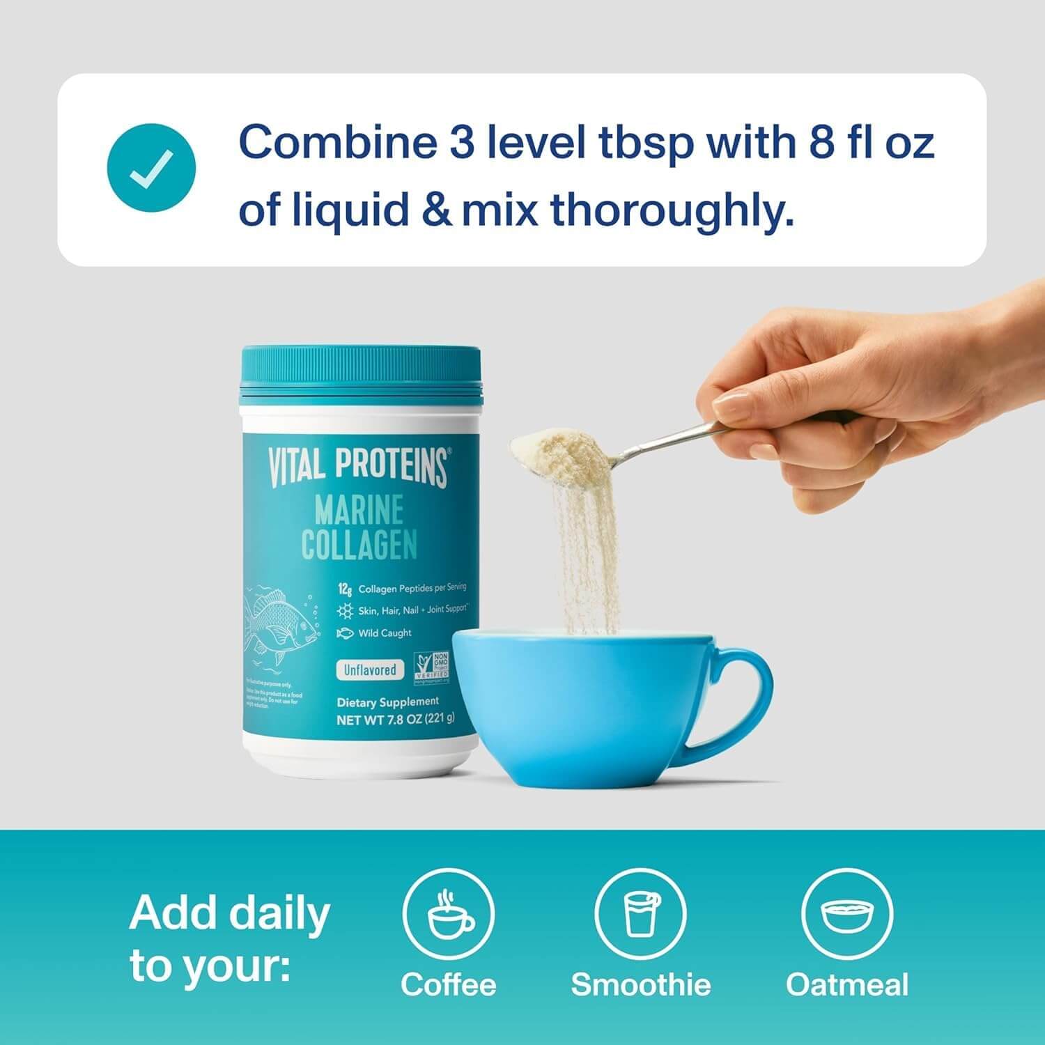 Vital Proteins Vital Proteins Marine Collagen  Unflavored 7.8 oz Vital Proteins Vital Proteins Marine Collagen  Unflavored 7.8 oz