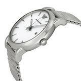 Emporio Armani Luigi Silver Mesh Bracelet White Dial Quartz Watch for Gents 43mm (AR1812)
