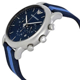 Emporio Armani Men's Quartz Blue Dial 46mm Watch with Nylon Strap (AR1949)