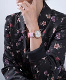 Guess Solstice Pink Silicone Strap Silver Dial 37 mm Chronograph Quartz Watch for Ladies - GW0113L4