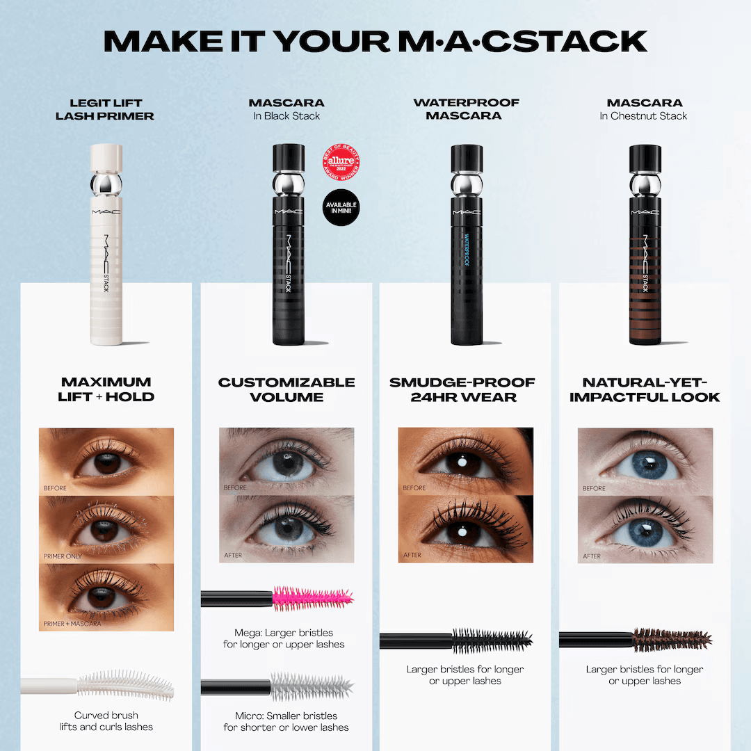 MAC MACStack Mega Brush Mascara Black 12ml MAC MACStack Mega Brush Mascara Black 12ml