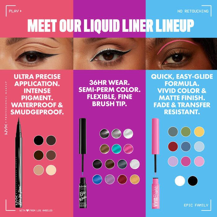 NYX - Epic Ink Eyeliner - 01 Black NYX - Epic Ink Eyeliner - 01 Black