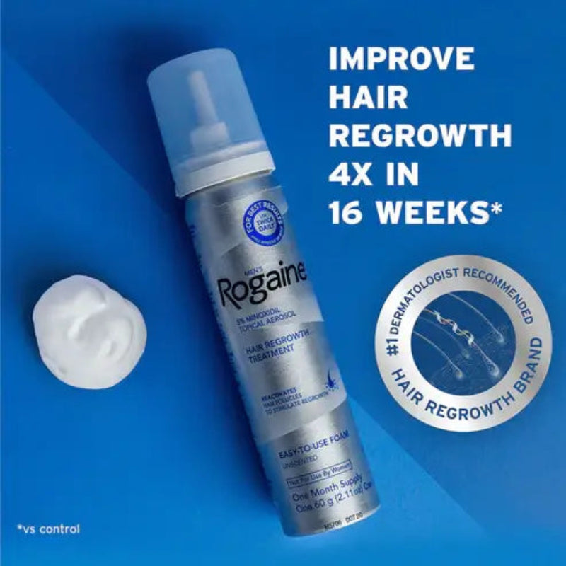 Rogaine Foam Men's Hair Regrowth Treatment 60g (3-Months Supply) Rogaine Foam Men's Hair Regrowth Treatment 60g (3-Months Supply)