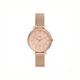 The Fossil Jacqueline Rose Gold Mesh Bracelet Quartz Watch ES4628 - 36mm
