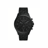 Fossil Forrester Black 42mm Stainless Steel Black Dial Chronograph Quartz Watch for Gents - FS5697