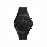 Fossil Forrester Black 42mm Stainless Steel Black Dial Chronograph Quartz Watch for Gents - FS5697