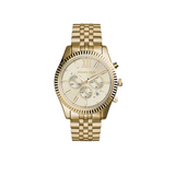 The Michael Kors Lexington Gold Stainless Steel 45 mm Chronograph Quartz Watch for Gents (MK-8281)