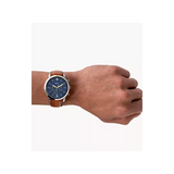 Fossil Neutra Chronograph Brown Leather Watch 44mm (FS5453)