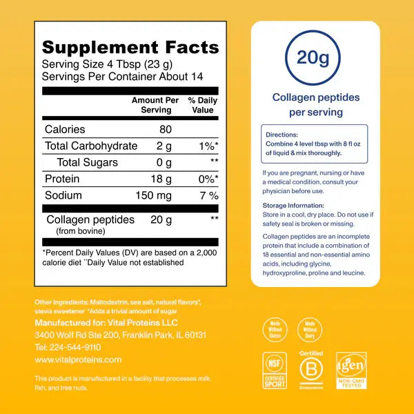 Vital Proteins Collagen Peptides Vanilla 11.5 oz Vital Proteins Collagen Peptides Vanilla 11.5 oz