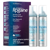 Women’s Rogaine 5% Minoxidil Foam – Hair Regrowth Treatment (4-Month Supply)