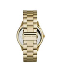 The Michael Kors Slim Runway Gold Stainless Steel 39mm Quartz Watch for Ladies (MK3435)