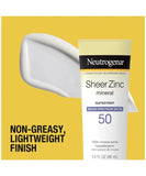 Neutrogena Sheer Zinc Mineral Sunscreen Spf 50 88ml
