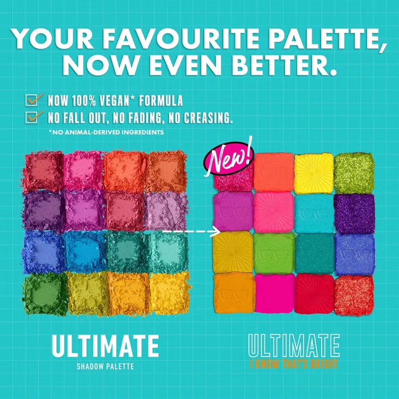 NYX Professional Makeup Ultimate Shadow Palette Vegan 16-Pan - I Know That's Bright NYX Professional Makeup Ultimate Shadow Palette Vegan 16-Pan - I Know That's Bright