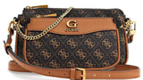 GUESS Brown Logo Nell Crossbody Pouch Bag