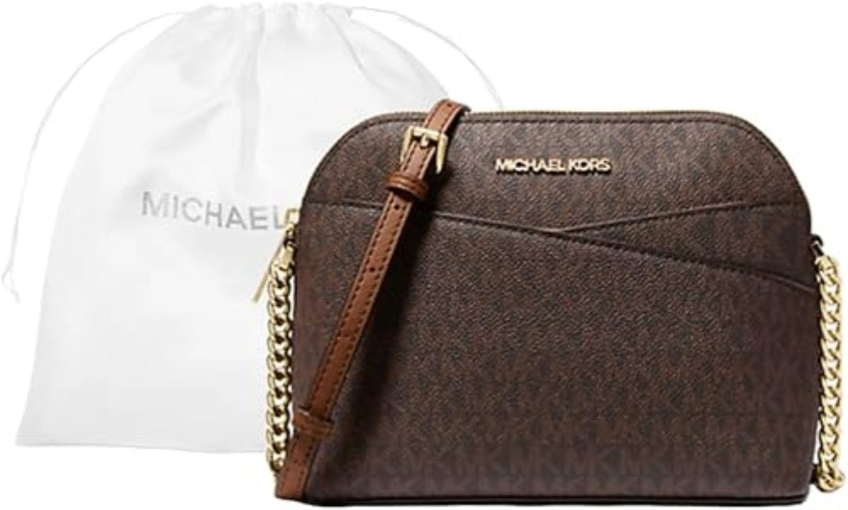 Michael Kors Jet Set Travel Medium Logo Dome Crossbody Bag