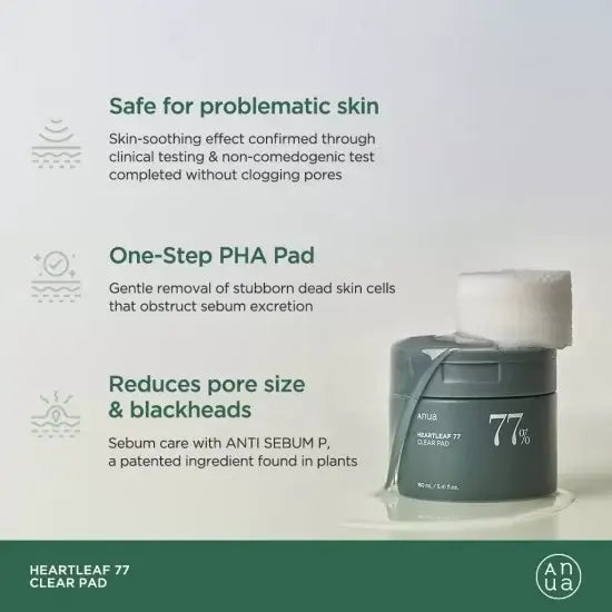 Anua Heartleaf 77% Toner Pads