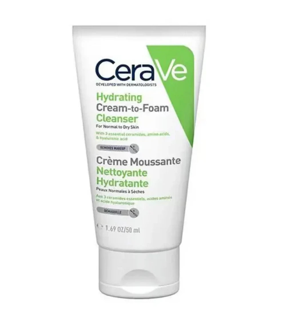 Cerave Hydrating Cream-To-Foam Cleanser For Normal To Dry