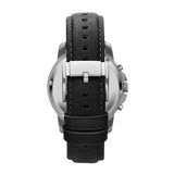 Fossil Grant FS4812 Black Leather Strap Black Dial 44MM Chronograph Quartz Watch for Gents