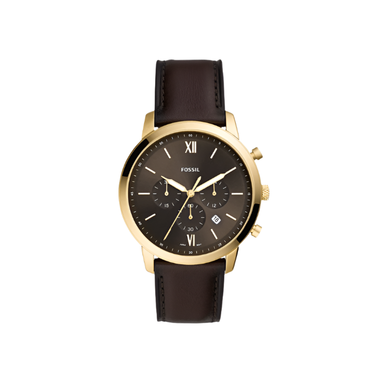 Fossil FS5763 Black Stainless Steel 44MM Chronograph Quartz Watch for Gents