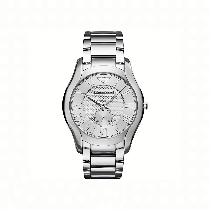 Emporio Armani Dress Silver Stainless Steel Silver Dial Quartz Watch for Gents 43mm (AR11084)