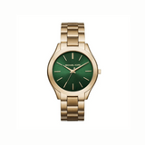 The Michael Kors Slim Runway Gold Stainless Steel 39mm Quartz Watch for Ladies (MK3435)