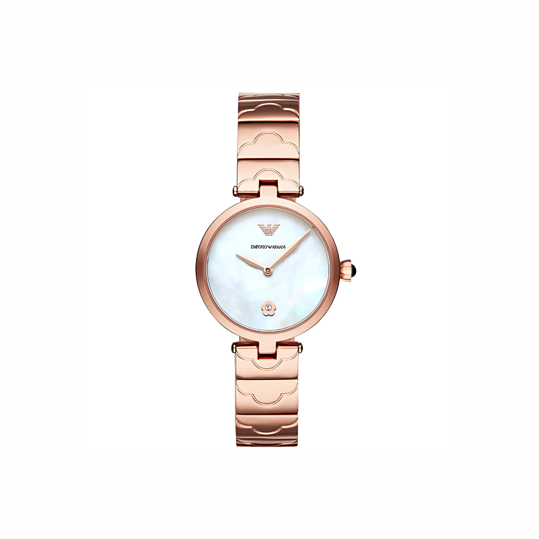 Emporio Armani Women's Analog Quartz Stainless Steel Mother of Pearl Dial 32mm Watch (AR11236)