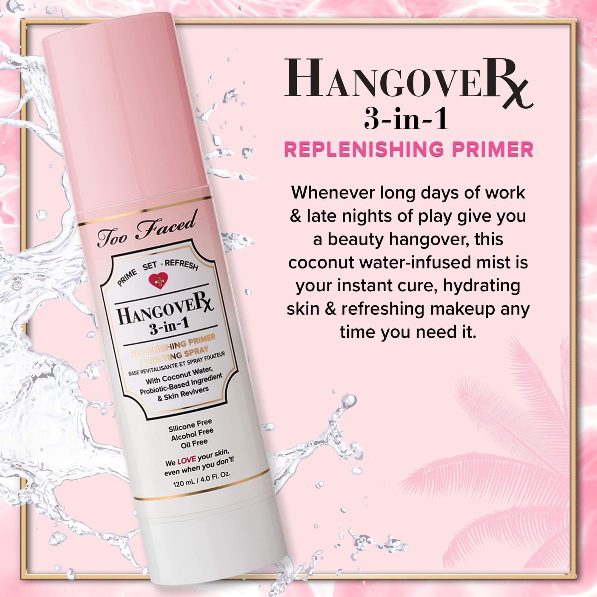 Too Faced Hangover 3-in-1 Replenishing Primer & Setting Spray 30 ml