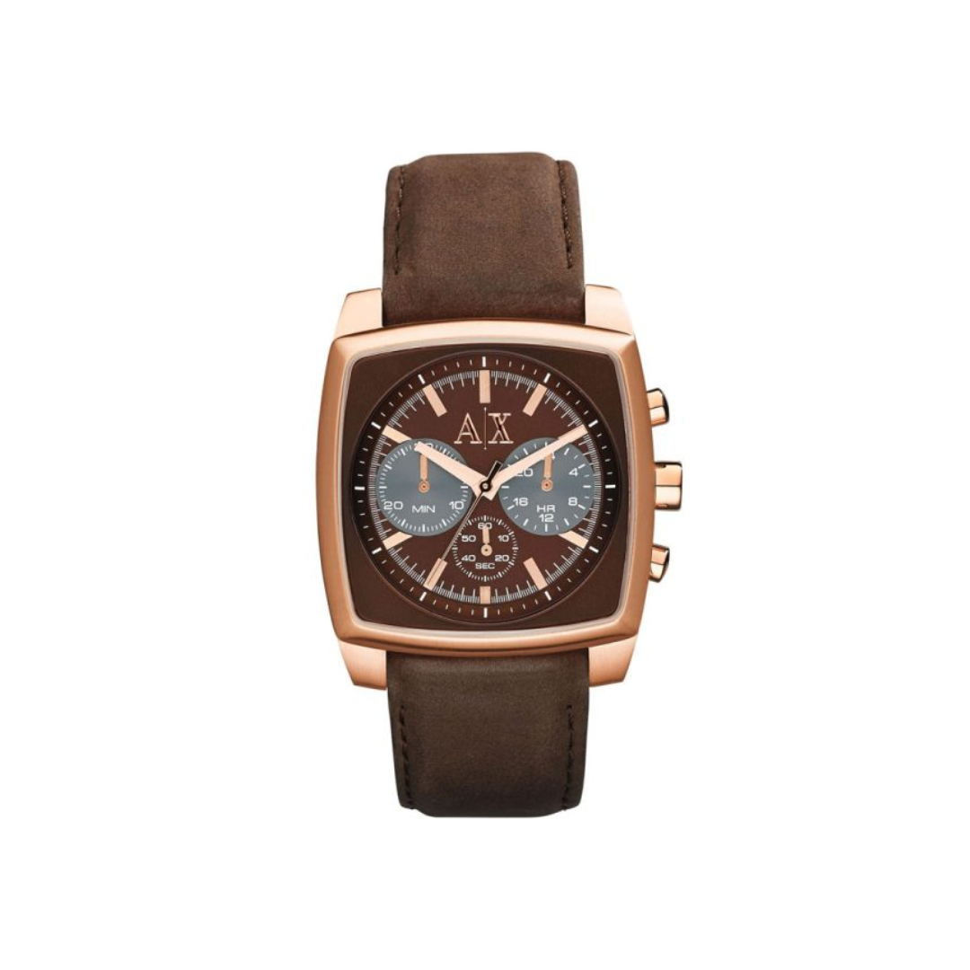 Armani Exchange Men's Quartz Brown Leather Strap 40mm Watch AX2252
