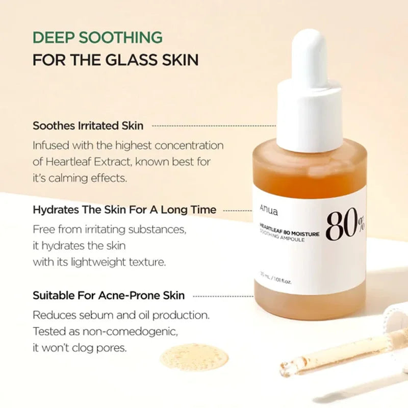 Anua Houttuynia Cordata 80% Moisture Soothing Ampoule