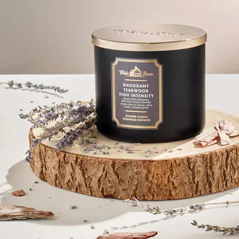 Bath &amp; Body Works White Barn Mahogany Teakwood Intense – 3-Wick Candle