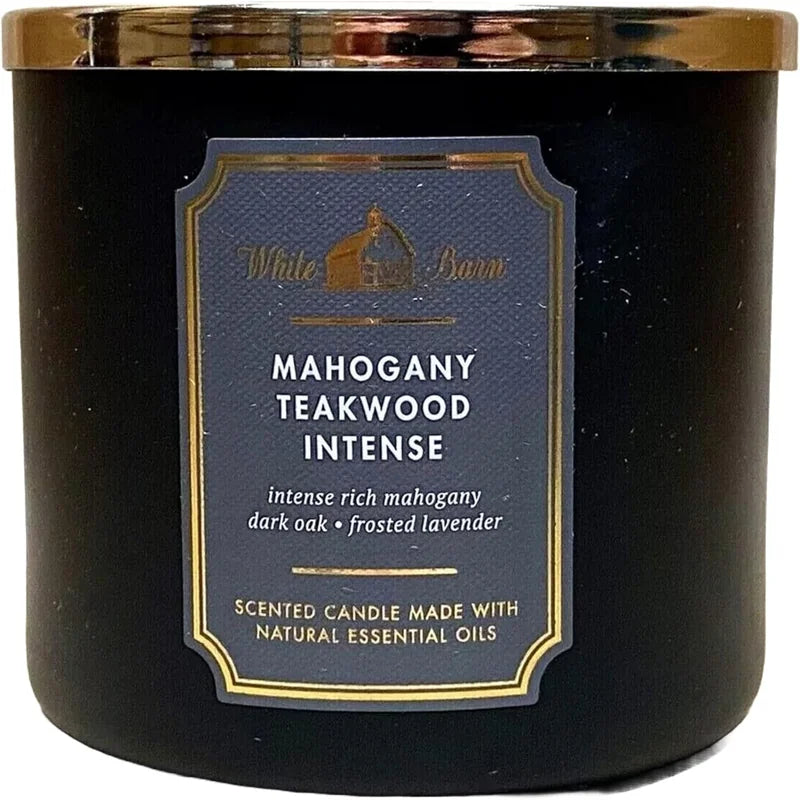 Bath &amp; Body Works White Barn Mahogany Teakwood Intense – 3-Wick Candle