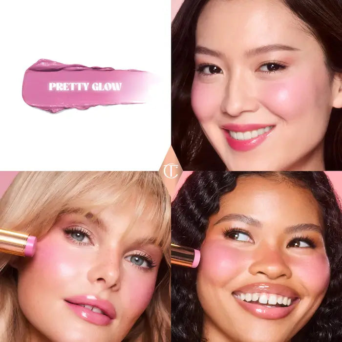 Charlotte Tilbury  Unreal Lip + Cheek Glow Blush Stick with Hyaluronic Acid