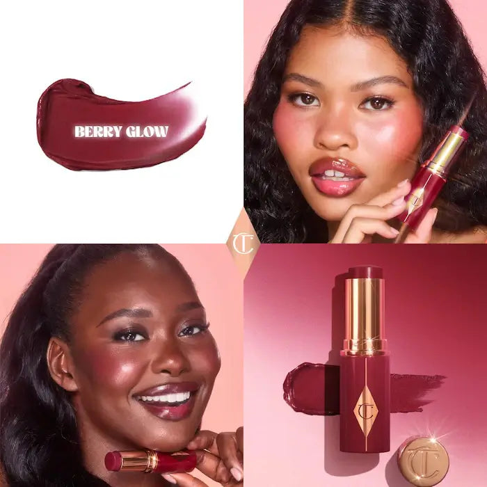 Charlotte Tilbury  Unreal Lip + Cheek Glow Blush Stick with Hyaluronic Acid