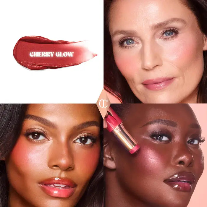 Charlotte Tilbury  Unreal Lip + Cheek Glow Blush Stick with Hyaluronic Acid