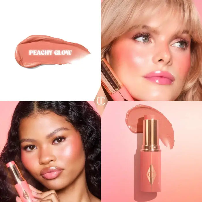 Charlotte Tilbury  Unreal Lip + Cheek Glow Blush Stick with Hyaluronic Acid