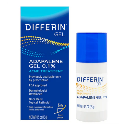 Differin Gel Adapalene Gel 0.1% Acne Treatment (15g)
