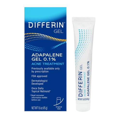 Differin Gel Adapalene Gel 0.1% Acne Treatment (45 g)