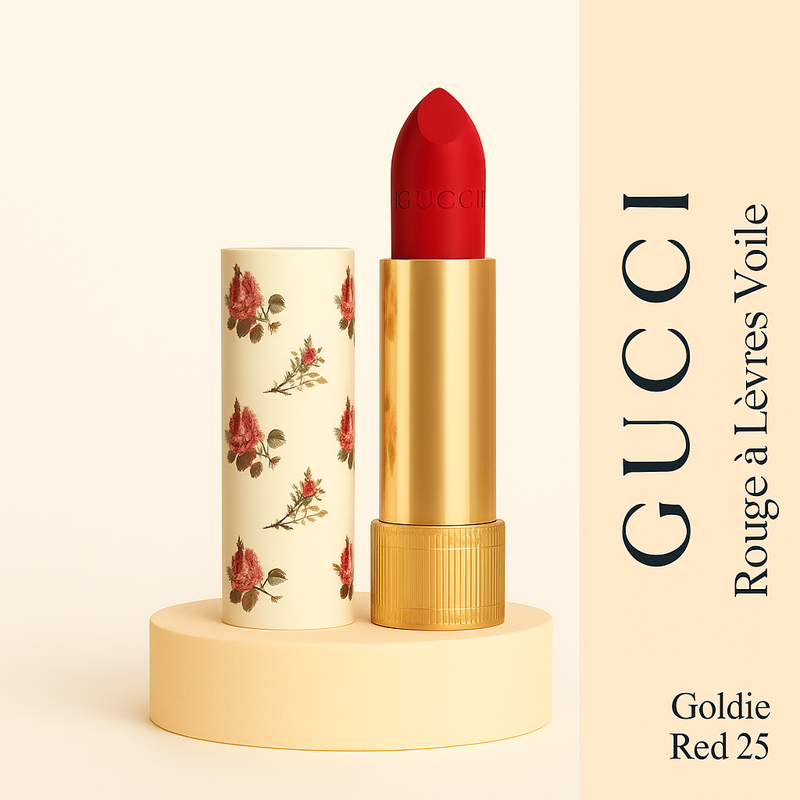 GUCCI  Rouge à Lèvres Voile - Goldie Red 25