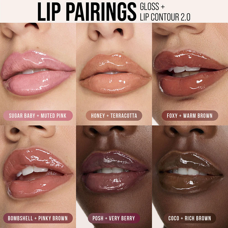 HUDA BEAUTY  Faux Filler Shiny Non-Sticky Lip Gloss