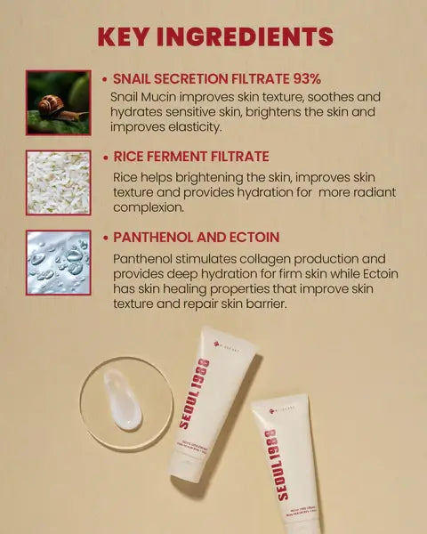 K-Secret – Seoul 1988 Snail Mucin 93% + Rice Cream