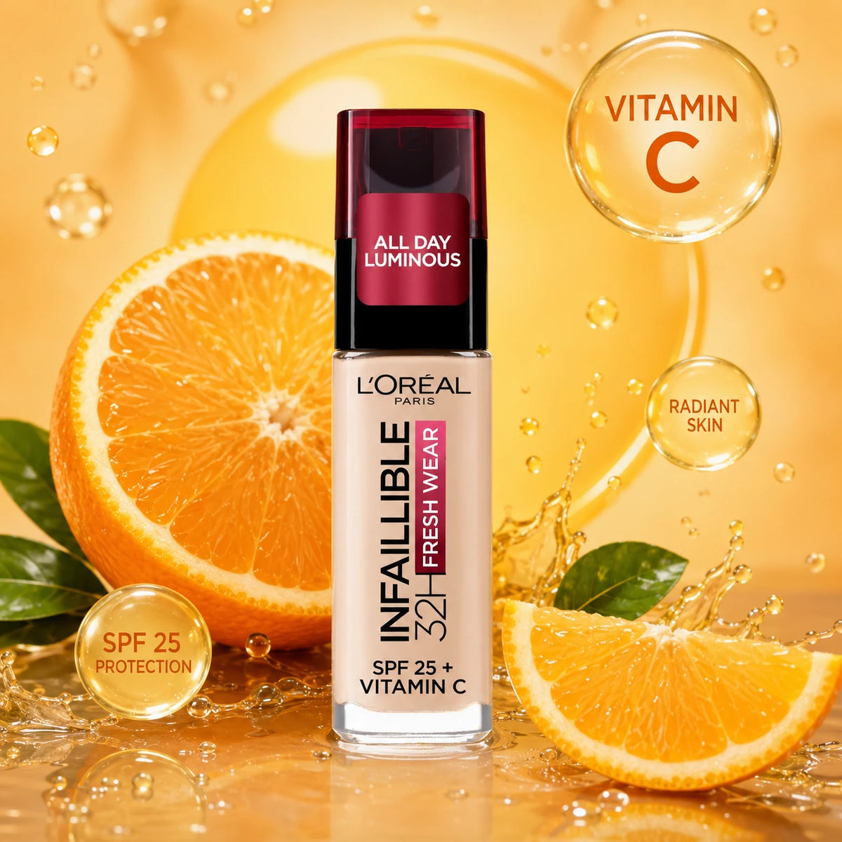 L’Oréal Paris Infallible 32H Fresh Wear Liquid Foundation with Vitamin C