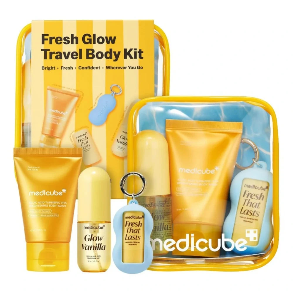 Medicube Fresh Glow Travel Body Kit – 3-Piece Mini Body Care Set
