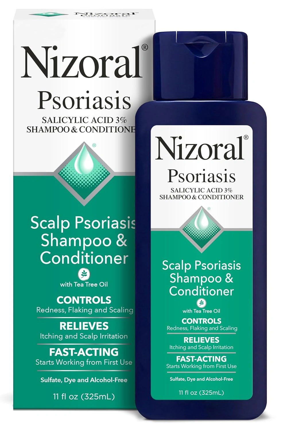 Nizoral Psoriasis Salicylic Acid 3% Shampoo & Conditioner With Tea Tree Oil – 325ml