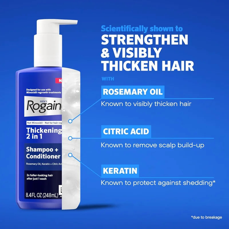 Rogaine Men's Thickening 2 in 1 Shampoo + Conditioner
