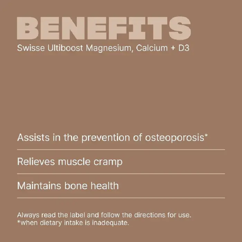 Swisse Ultiboost Magnesium, Calcium + D3