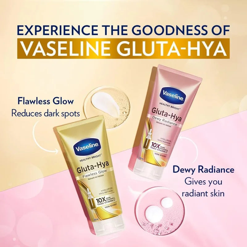 Vaseline Gluta-Hya Serum Burst UV Lotion - Flawless Bright