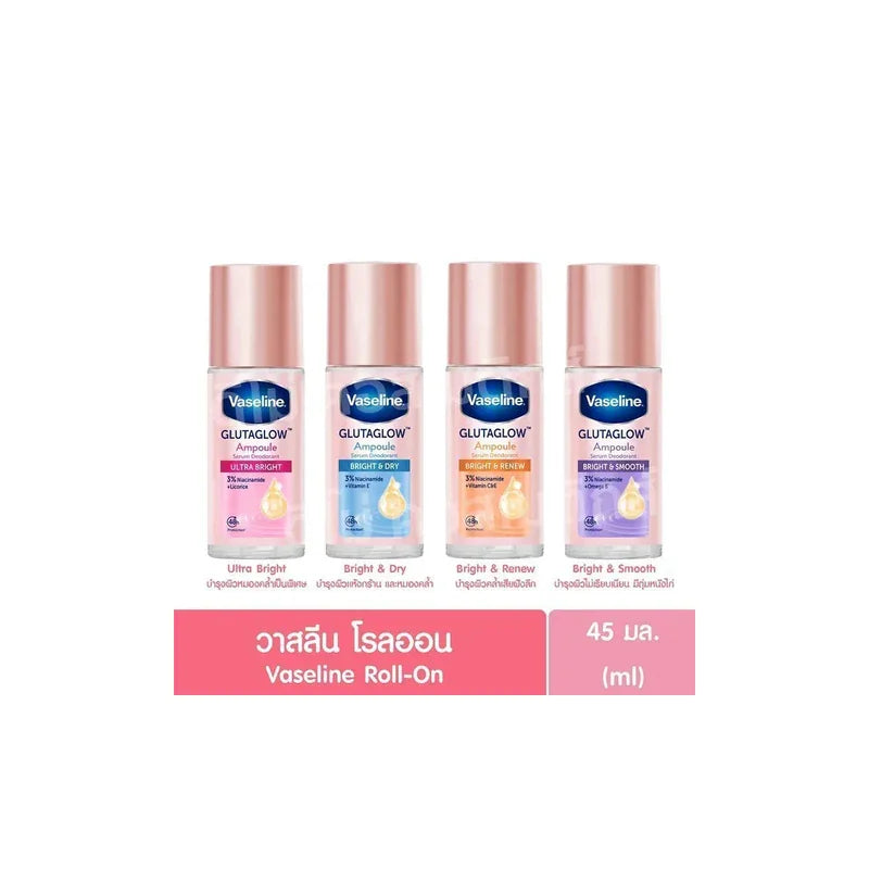 vaseline glutaglow ampoule serum deodorant bright and dry