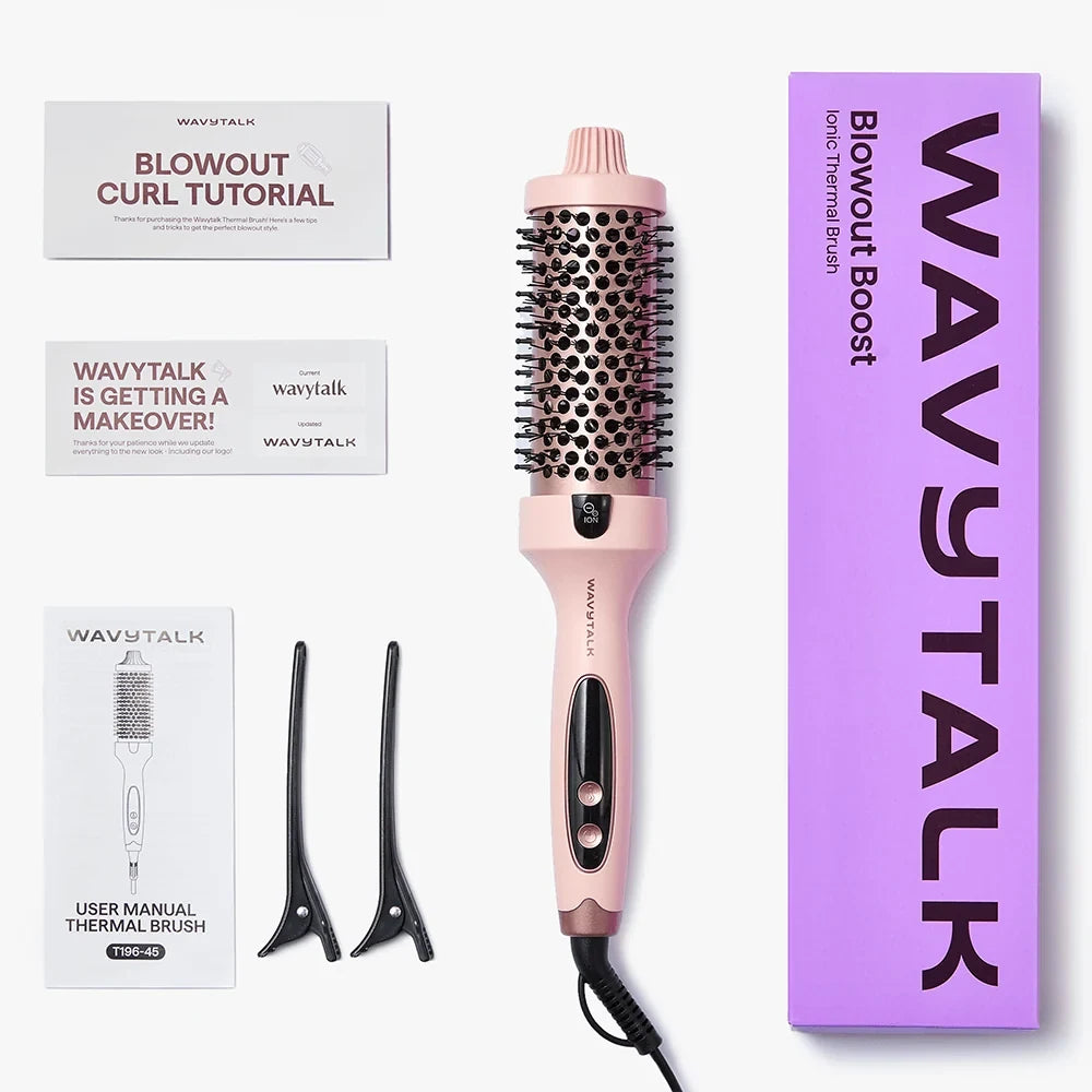 Wavytalk Blowout Boost Grande 1.75 Inch Ionic Thermal Brush Pink